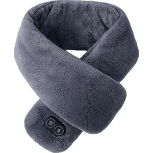 Isıtmalı Boyun Isıtıcı Eşarp Masaj USB Atkısı Yumuşak Boyun Wrap Derin Gri (Yurt Dışından)