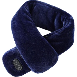Isıtmalı Boyun Isıtıcı Eşarp Masaj USB Atkısı Yumuşak Boyun Wrap Kraliyet Mavi (Yurt Dışından)