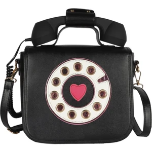 Kadınlar Telefon Şekilli Crossbody Çanta Alışveriş Messenger Omuz Çantası Kılıf Siyah (Yurt Dışından)