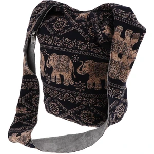 Bohemian Hippi Crossbody Çanta Hobo Sling Çanta El Yapımı Haberci Omuz Çantası Siyah (Yurt Dışından)