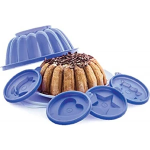 – Lot De 2: 1 Kalıp Her Biri Charlotte 1,25 Litre Kaplanmıştır Violet + 1 Livret Recette