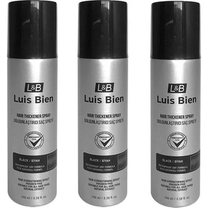 Luis Bien 3 Adet Hair Fiber Dolgunlaştırıcı Saç Spreyi Siyah  - 3 x 100 ml