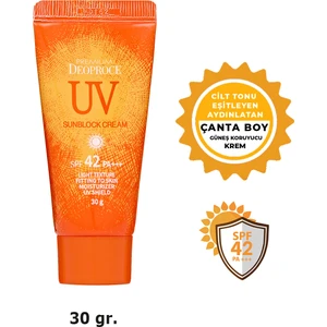 DEOPROCE Cilt Tonunu Eşitleyen&Aydınlatan Yüksek Koruma Faktörlü Güneş Kremi 30g UV Sunblock Cream