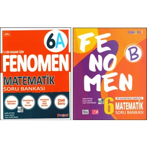Fenomen Yayıncılık Fenomen 6. Sınıf Matematik Soru Bankası A ve B Kitabı 2 Kitap