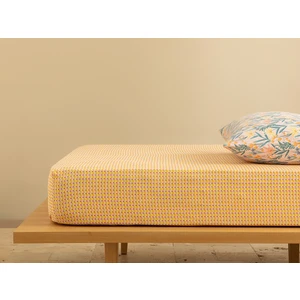 English Home Delta Kolay Ütülenir Tek Kişilik Lastıklı Çarşaf 100 x 200 cm Sarı
