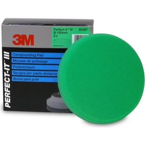 3M™Hookit 50487 Tek Taraflı Sünger Sistemi Adım 1 Yeşil Kalın Pasta Süngeri 150mm (1 Adet)
