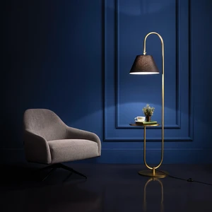 Enza Home Epic Sehpalı Metal Lambader - Siyah
