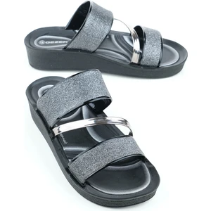 Kadın Yazlık Toz Parıltılı Terlik Suni Deri Malzeme ile Günlük Kullanım için Uygun