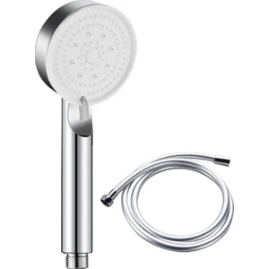 5 Fonksiyonlu Krom Yüksek Basınçlı Ayarlanabilir Duş Başlığı Pvc Banyo Duş Hortumu Dayanıklı Duş Seti