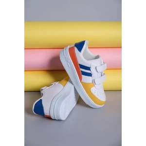 Ezra Air Unisex Çocuk Sneaker Ayakkabı 28 Numara Kalın Taban ve Bantlı Tasarım