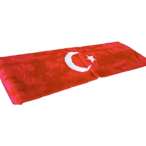 Torpido Üstü Peluş Örtü Türk Bayrağı 140*40 cm Kod:20