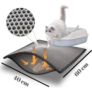 Elekli Kedi Tuvalet Önü Paspası 60 x 45 cm
