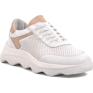 2314004 Beyaz Içi Dışı Hakiki Deri Kadın Sneaker