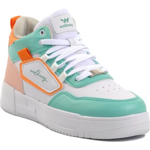 Nefertiti Beyaz-Su Yeşili  Hi Sneaker