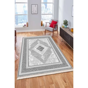 Modern Home Klasik Çerçeve Detaylı  Dijital Baskı Makinada Yıkanabilir Antibakteriyel Halı Yolluk