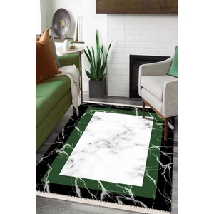 Modern Home Modern Mermer Tasarım Çerçeveli Halı Yolluk Kolay Temizlenebilen Deri Kaymaz Tabanlı Halı