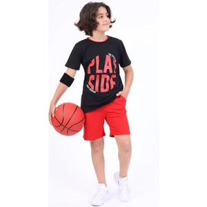 Toontoy Kids Toontoy Erkek Çocuk Play Side Baskılı Şortlu Takım