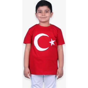 Çocuk Ay Yıldızlı Tshirt