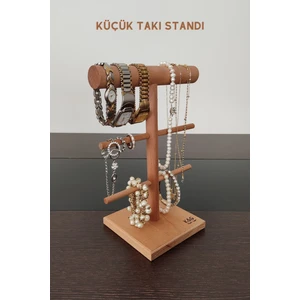 K&G Foot Rest Takı Standı Ahşap Takı Askısı 25 cm Takı Organizer Kolye Askısı Saat Takı Düzenleyici