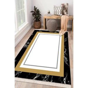 Modern Home Modern Çerçeveli Tasarım Halı Yolluk Kolay Temizlenebilen Deri Kaymaz Tabanlı Halı