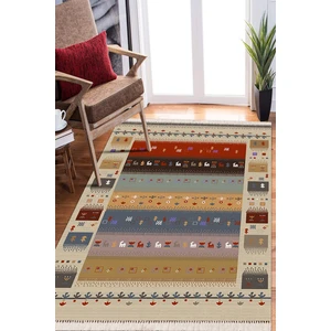 Modern Home Dekoratif Kilim Motifli  Halı Yolluk Kolay Temizlenebilen Deri Kaymaz Tabanlı Halı