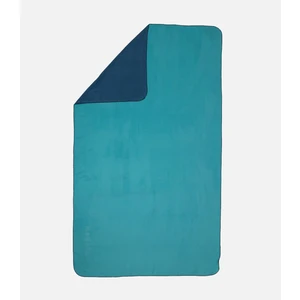 Nabaiji Çift Taraflı Mikrofiber Havlu - L Boy - Mavi / Yeşil - 80 X 130 Cm