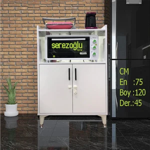 Serezoğlu Home Hamarat Çok Amaçlı Fırın Dolabı, Erzak, Mutfak, Balkon, Banyo, Ofis-2 Kapaklı-2 Bölmeli-75X120X45