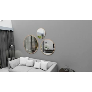 Ekoratif Yuvarlak Ayna Atlantik Çam Banyo Salon Antre Hol Mutfak Duvar Ofis Banyo Wc