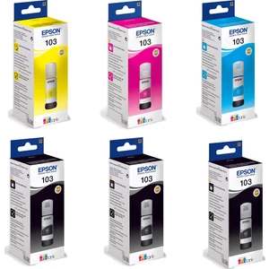 103 Ecotank L3210 Uyumlu Dört Renk +2 Siyah Mürekkep Takımı