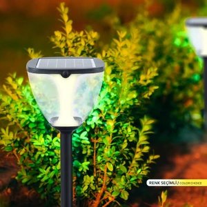 Solar LED Bahçe Armatürü Ayarlanabilir Renk Güneş Enerjili Bahçe Aydınlatması