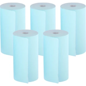 5 Adet Renkli Baskı Kağıt Rulo Termal Yazıcı Taşınabilir 57X30MM Mavi (Yurt Dışından)