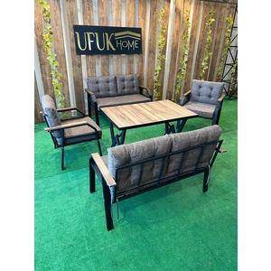 Ufuk Home Kavacık 2+2+1+1+Masa Bahçe Mobilyası, Balkon Mobilyası, Bahçe Masa Takımı, Bahçe Takımı