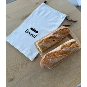 Bread Nakış Işlemeli Doğal Kumaş Ekmek Saklama Kesesi Çok Amaçlı Düzenleyici