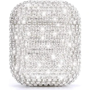 Airpods 1. Nesil / 2. Nesil Kılıf Diamond Swarovski Görünümlü Taşlı Gümüş