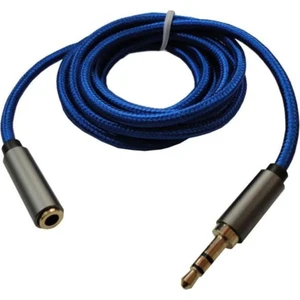 Mavi 1.5 Metre Stereo Uzama Metal Uçlu Aux Uzatma Kablosu