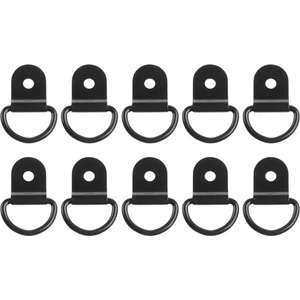 10 Adet D Şekil Halka Bağlama Rv Römorklar Için Zil Arazitleri Siyah 6.5mm (Yurt Dışından)