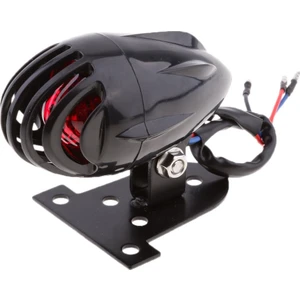 Bobber Chopper Için Motosiklet Izgara LED Göstergesi Kuyruk Işık Fren Lambası - Siyah (Yurt Dışından)