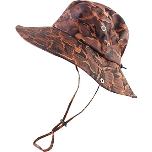 Hailihui Store Seyahat Balıkçılık Safari Güneş Koruması Için Açık Mesh Liner Camo Kova Kap Şapka Için Geniş Ağız Boonie Şapka (Yurt Dışından)