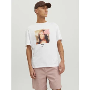 Jack & Jones Jorprıze Tee Ss Crew Neck Tg Beyaz Erkek T-Shirt 12238168-White