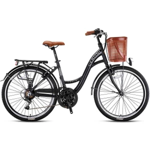 Kron Geroni Tourer 26 City Bike 21 Vites V.b. Mat Siyah - Gri /kahverengi Alm
