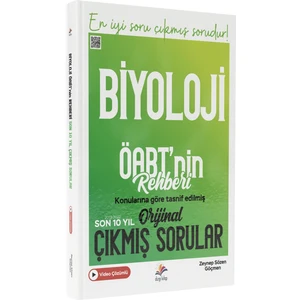 Dizgi Kitap KPSS Biyoloji ÖABT Konularına Göre Tasnif Edilmiş Son 10 Yıl Orijinal Video Çözümlü Çıkmış Sınav Soruları