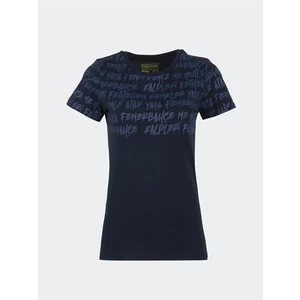 Lisanslı Kadın Tribün Pattern T-Shirt