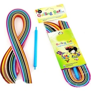 Quiling Seti Kağıt Katlama Kıvırma Sanatı Quilling 5 mm x 30 cm