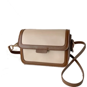Çanta Kadın Yeni Moda Moda Hit Renk Tek Omuz Koltuk Altı Küçük Kare Çanta Kore Versiyonu Doku Retro Eğik Çanta (Yurt Dışından)