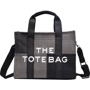 Tek Omuz Kanvas Çanta Kadın Avrupa ve Amerikan Yeni Moda Moda Tote Çanta Tüm Maç Rahat Messenger Taşınabilir Büyük Kapasiteli Çanta (Yurt Dışından)