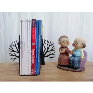 Dekoratif Hayat Ağacı Metal Kitap Tutucu 2'li Paket