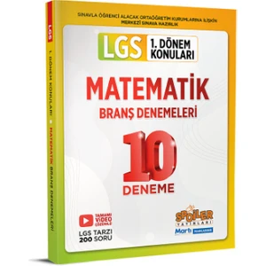 Spoiler Yayınları Spoiler 8. Sınıf Matematik LGS 1. Dönem Konuları 10 Deneme