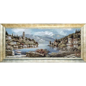 Niva Goblen Manzara Serisi-25 Dokuma Goblen Kumaş-Panoramik Manzara