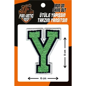 Ütü Ile Yapışan Dokuma Peluş, Kolej, Punch, Harf, Yeşil, Y Arma Modeli