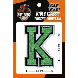 Ütü Ile Yapışan Dokuma Peluş, Kolej, Punch, Harf, Yeşil, K Arma Modeli